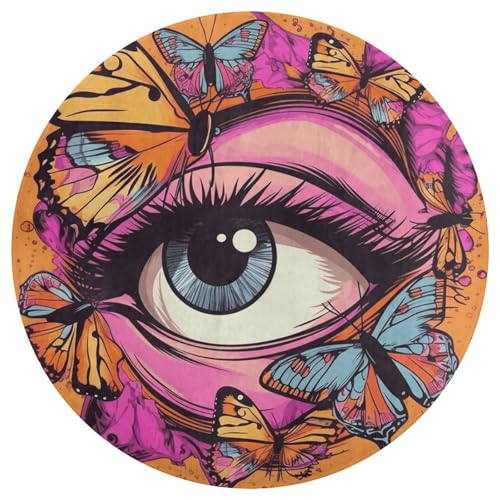 Alfombra pequeña de cocina lavable con diseño de mariposas 5