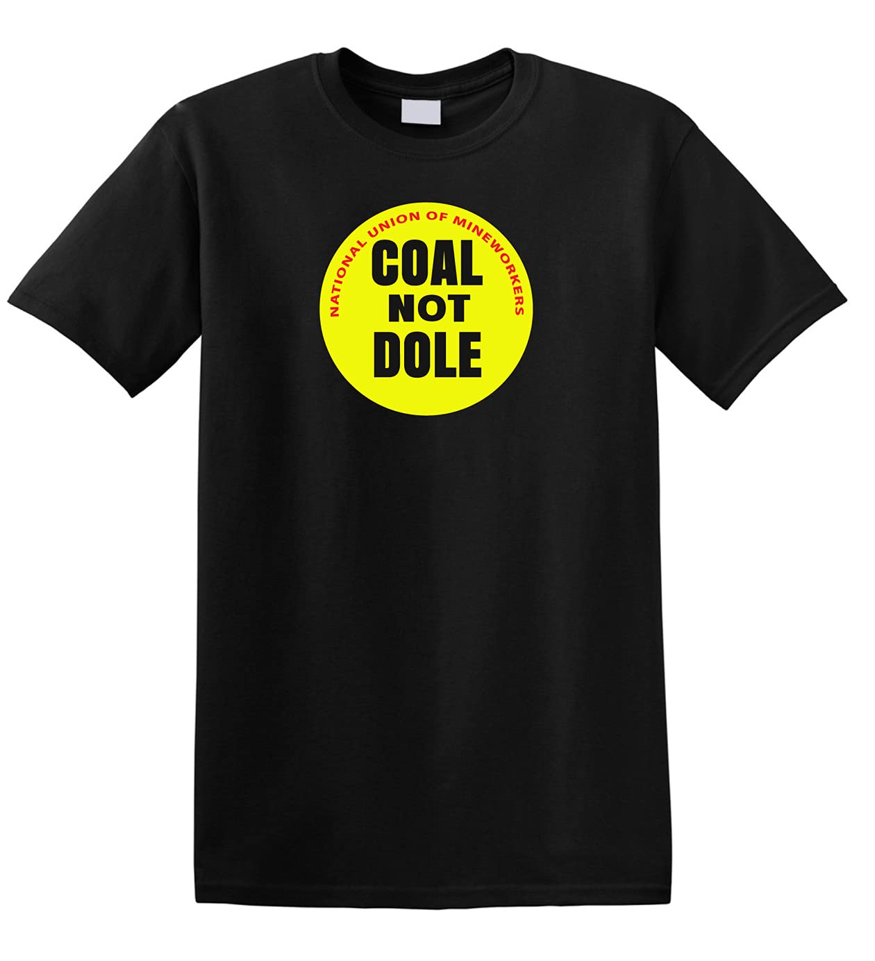 Revolutionary Tees Coal Not Dole Miners Strike Scargill Thatcher 80s Retro Heavy Cotton t-Shirt Black