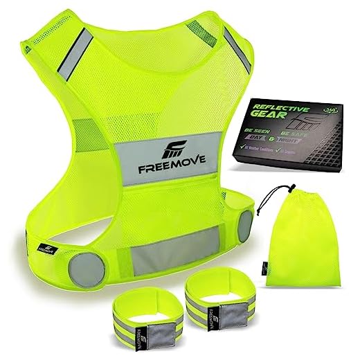 No.1 Reflective Vest Running Gear | YOUR BEST CHOICE TO STAY VISIBLE | Ultralight & Comfy Motorcycle Reflective Vest | Large Pocket & Adjustable Waist | Safety Vest in 6 Sizes + Hi Vis Bands & Bag