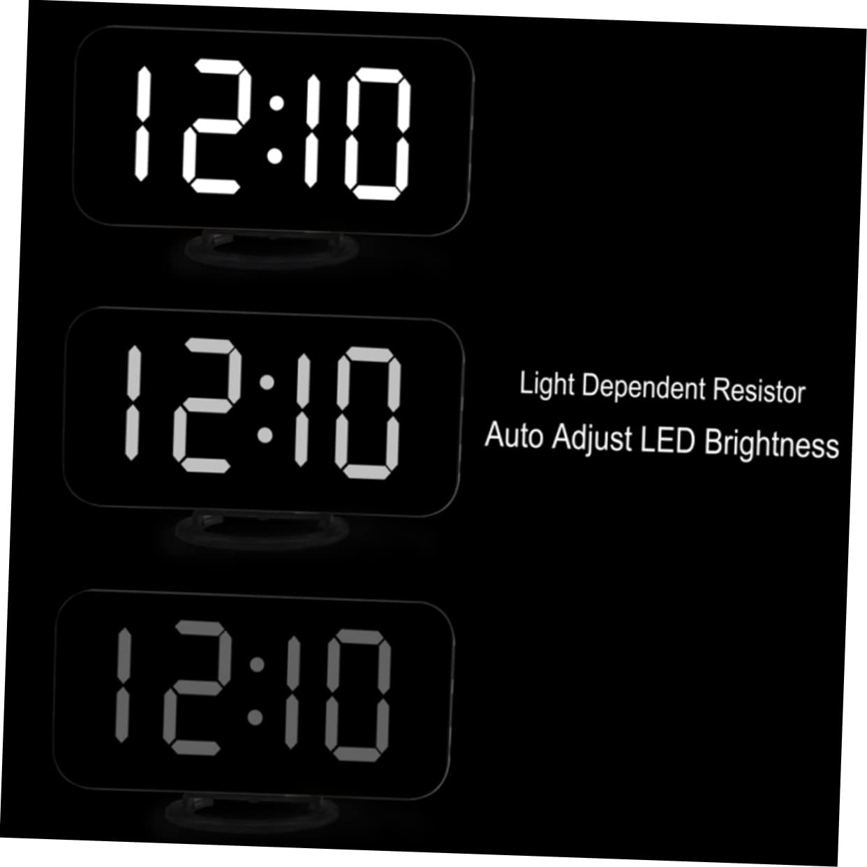 Cabilock Despertador Electrónico Digital con Pantalla Led Grande Función De Repetición Regulador De Intensidad y Superficie Reflectante para Uso Mesilla De Noche