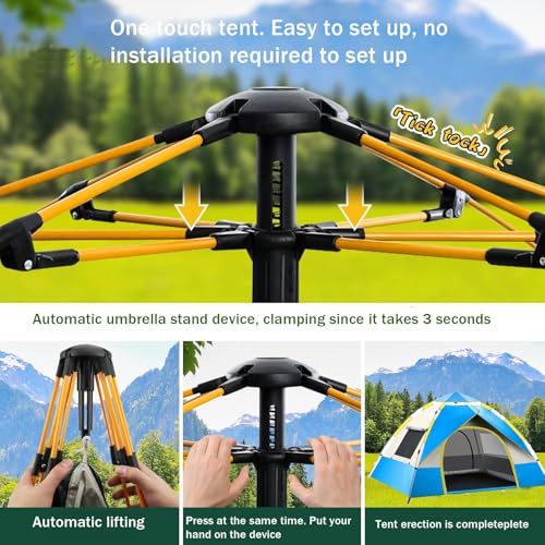 Carpa para camping KOMCLUB para 3 personas impermeable miniatura 3