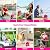Ausic Portable Misting Fans, [Max 35H Runtime] Pink Outdoor Cooling Fan for Patios, 8 Inch Battery Operated Rechargeable Fans, Water Spray Fan with LED Light for Pets/Travel Beach Camping Essential