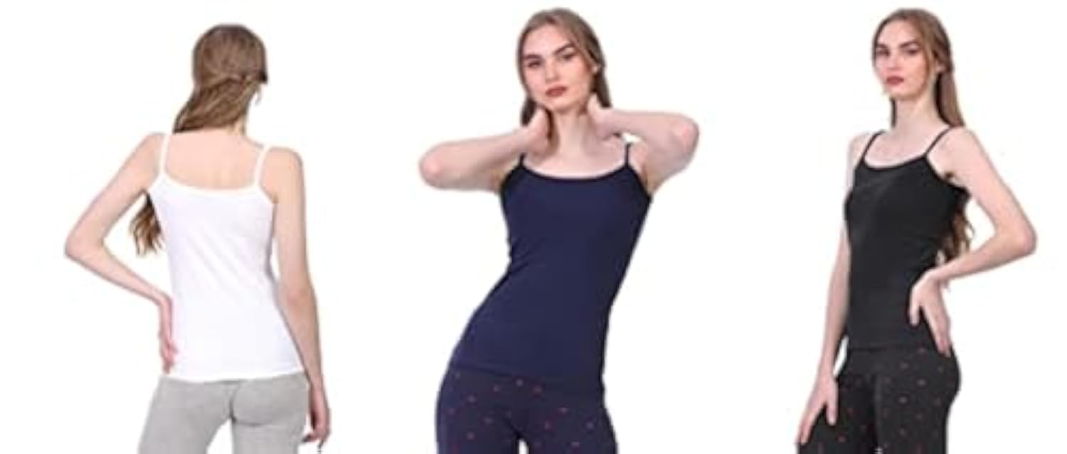 DiceWomens Bundle DW115/02 S/16 P*3 Spagetti Strap Undershirt (pack of 3)
