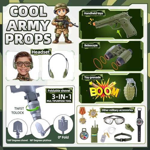 Disfraz militar infantil para niños 3-5 años miniatura 5