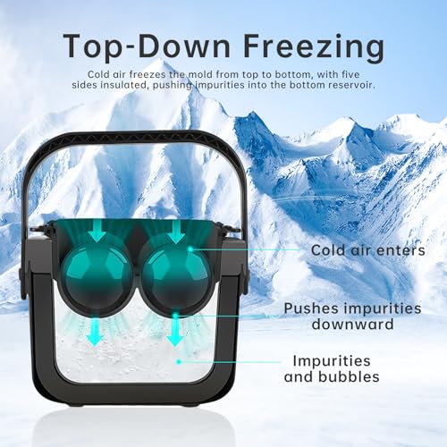 Molde para esferas de hielo cristalinas 4 cavidades 2.4" miniatura 6