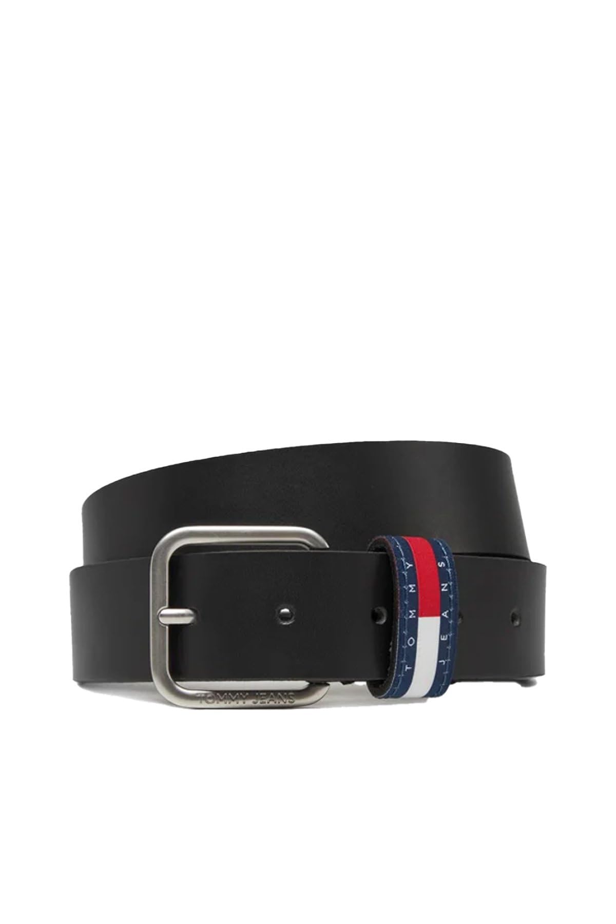 Tommy Jeans Men’s 3.5 cm Ryan Leather Belt, Black (Black), 33.5 inches