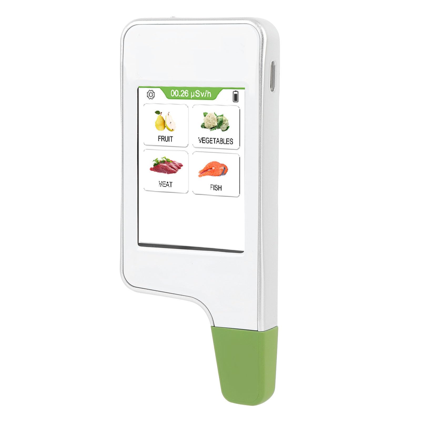 KUIDAMOS Tester Digitale dei Nitrati Rilevatore Rapido e Accurato per la Sicurezza Alimentare Pesce Carne Verdura Frutta 0-9999 MG/kg Bianco, Assistente Sanitario Portatile per Tutte Le età