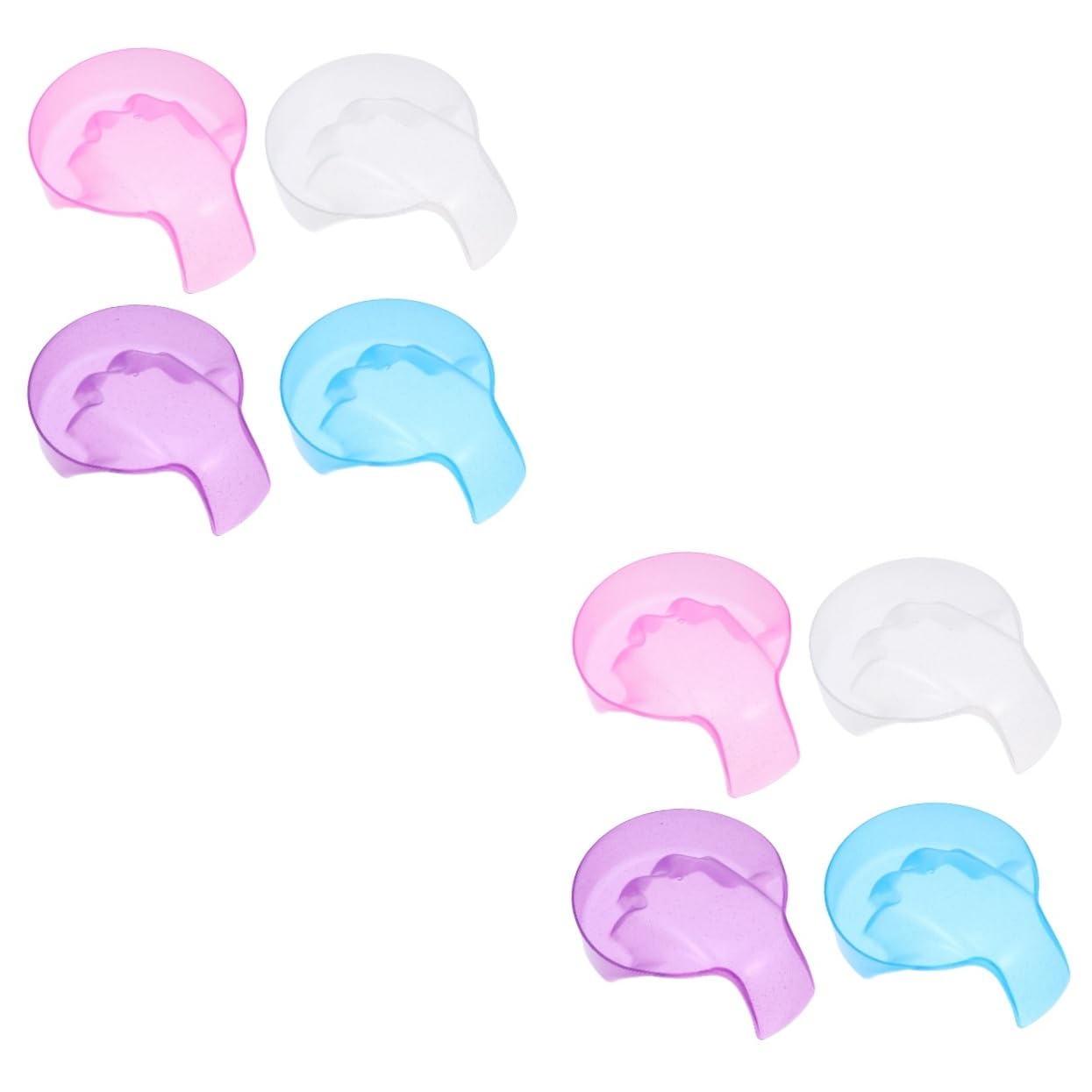 NOLITOY 2sets Nail Remover Soaking Bowl Manicure Hand Soak Bowl Nail Polish Remover Hand Care 4pcs*2 Random Color
