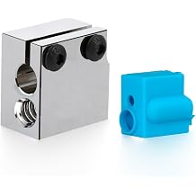 Vyper Plated Copper Heater Block with Silicone Sock Upgrade 500C Heating Block for Vyper/Kobra Max/Kobra Plus/Sidewinder X1 X2/Genius Pro Volcano V5 Print J-Head Hotend.1 pc