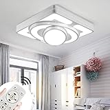 DIWIWON 64W Deckenleuchte Led Lampe Deckenlampe Schlafzimmer Deckenleuchte Badezimmer Licht Weiß einzigartig Aussehen Wohnzimmerlampe Energie sparen Deckenleuchte (Weiß-64W Dimmbar)