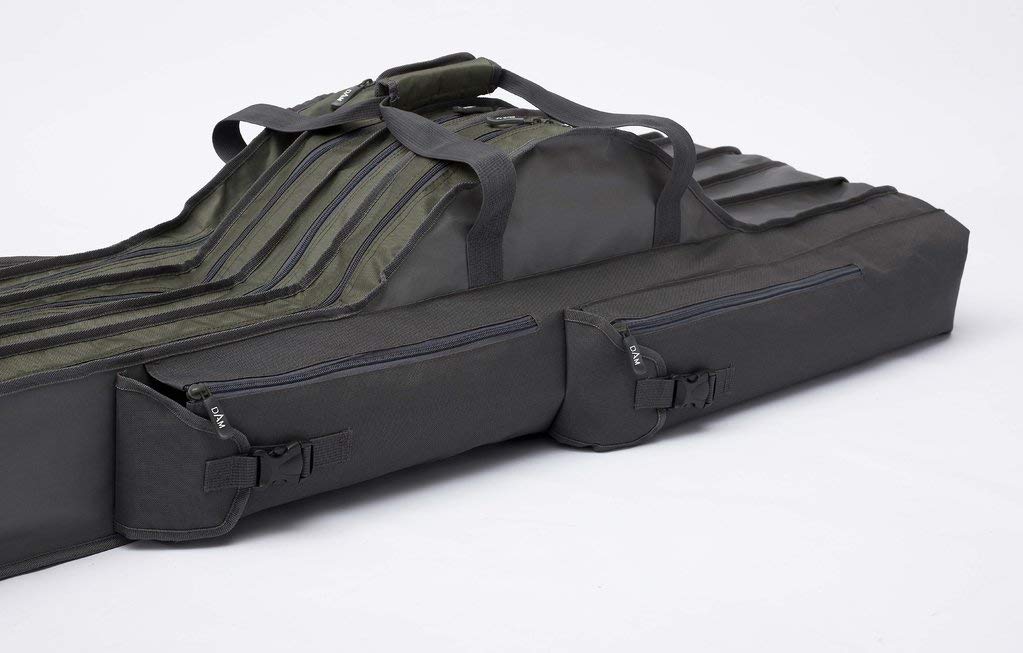 DAM Compartment Rod Bag 3 Fächer 130x31x29cm - Rutentasche für montierte Angelruten, Rutenfutteral zum Angeln, Angeltasche
