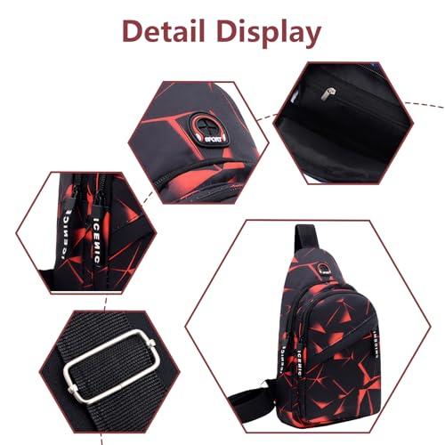 Crossbody Shoulder Bag for Men and Women, Lightweight Sling Backpack with Zipper Pocket for Travel, Work, Hiking, Daily Use3