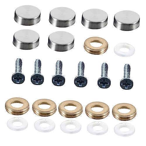 HOMOCONO 24pcs Stainless Steel Mirror Nails Advertising Mirror Nails Decorative Covers Easy Install Disassemble