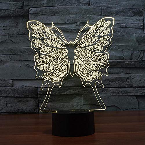 Veilleuse papillon 3D LED rechargeable USB lampe de lecture pour chambre fille et garçon