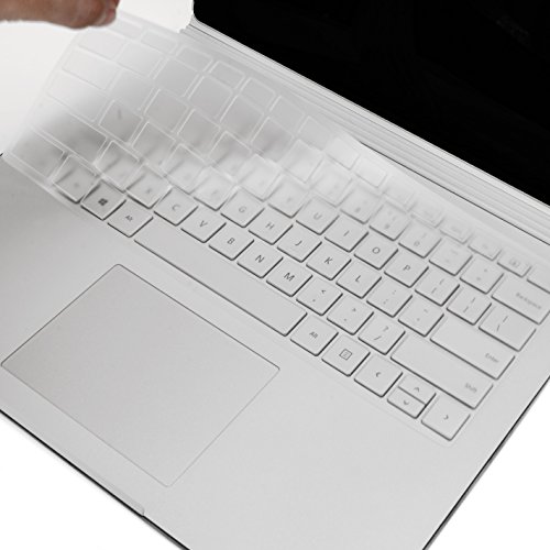 TOP CASE Clear TPU Keyboard Cover Skin Protector Compatible with Microsoft Surface Laptop (2017 Released) & Surface Book and Surface Book 2