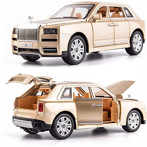 Image of DEUSON ECOM 1:32 Diecast Metal Car Model Cullinan Toy Car for Kids Sound and Light Pull Back, Black