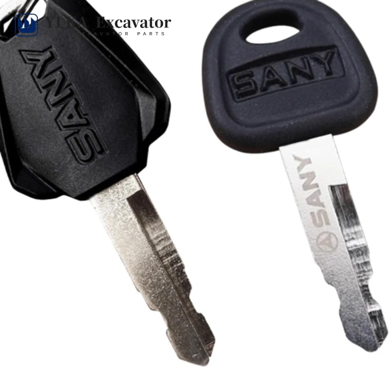 for Excavator Key Lock Universal 55 60 75 Excavator cab Key Accessories Complete(One Sany with Label)