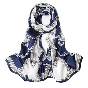 K-Elewon 100% Mulberry Silk Long Scarf Headscarf Fashion Scarves Natural Silk Shawls for Women H10