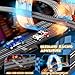 Slot Car Race Track Sets for Boys Age 4 5 6 7 8-12, Electric Race Car Track with 4 High-Speed Racing Car, Dual Racing Game Lap Counter Circular Overpass Track, Christmas Birthday Gifts Toys for Kids