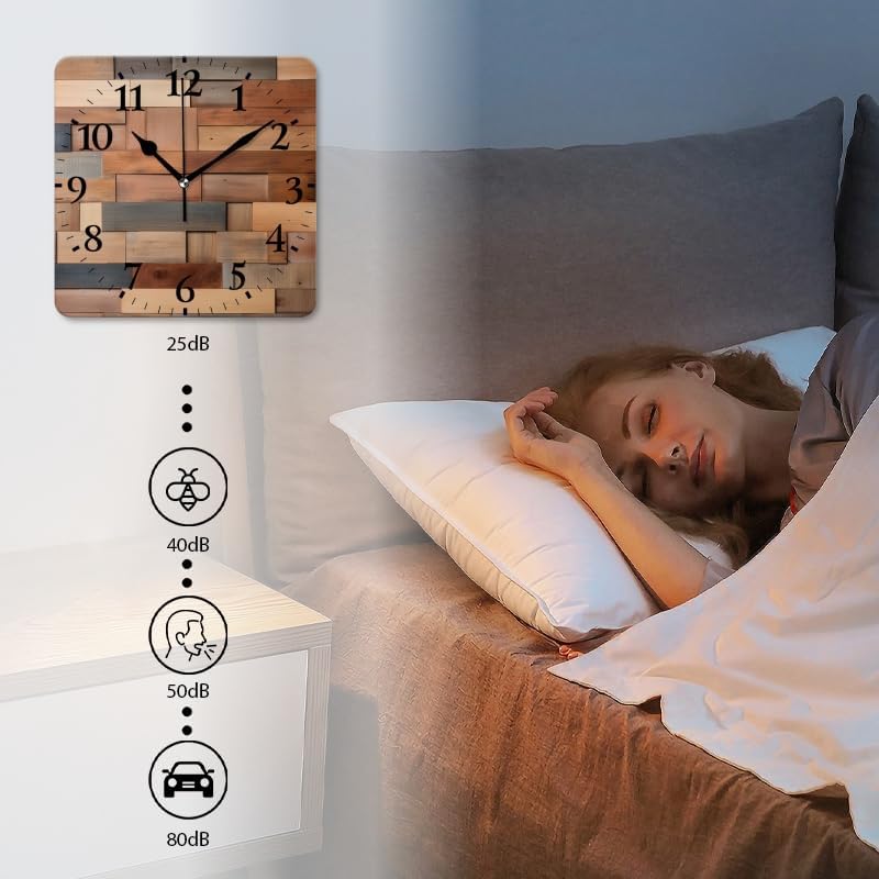 Miniatura 3 de Relojes de pared de cuarzo, silenciosos, funcionan con pilas, modernos relojes de pared decorativos para el hogar, dormitorio, pared hechos de