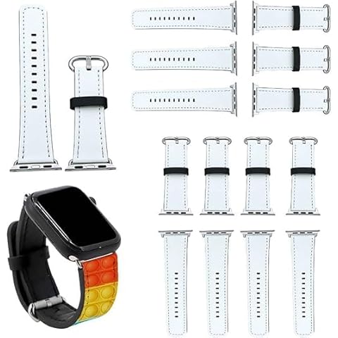 INNOSUB 10x Sublimation Small Watch Band Compatible with Apple Smart Watch (38/40/41mm) - Diy Print on Blank PU leather USA Cover