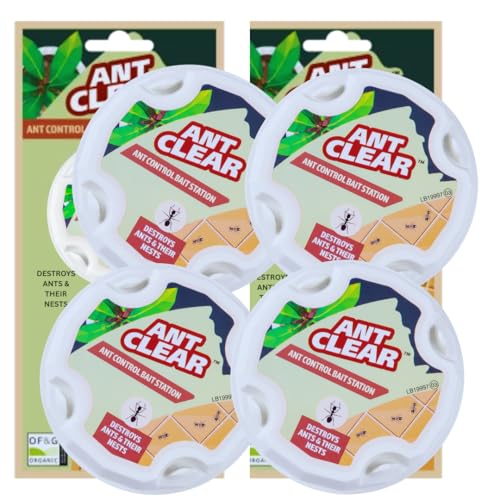 Ant Stop - Home Defence Ant Killer | Ant Bait Station twin - Ant Killer Indoor & Outdoor | 4x Ant Stop Bait Stations Outdoor AntClear for Home Garden | Ants Control Destroys ants & nests (antraps)