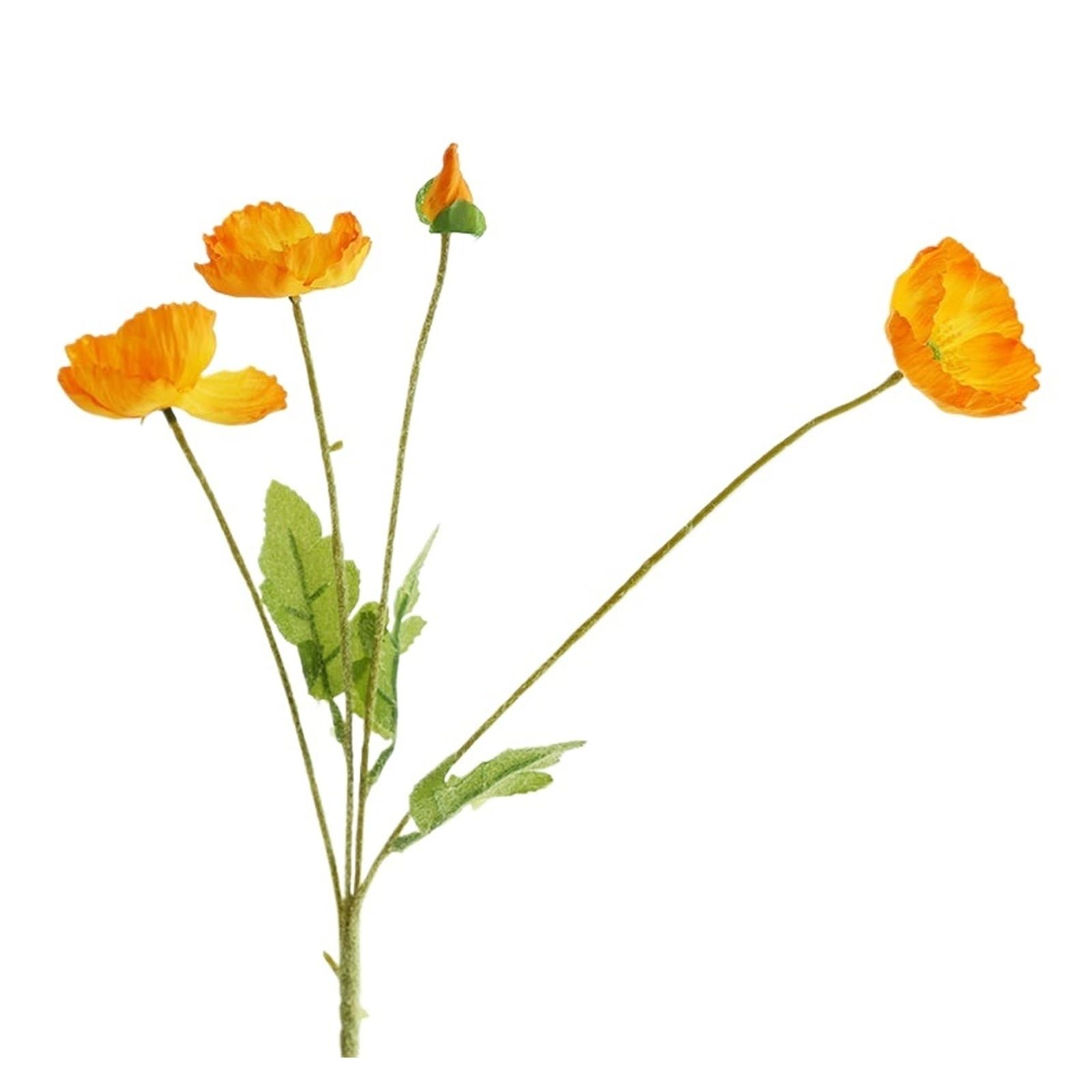 HamPaesk 1PC Artificial Flower Long Stem Home Garden Table Wedding DIY Party Bouquet Decoration(Orange)
