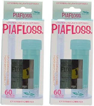 Amazon Co Jp ピアフロス ミントウォーター 60本 ドラッグストア