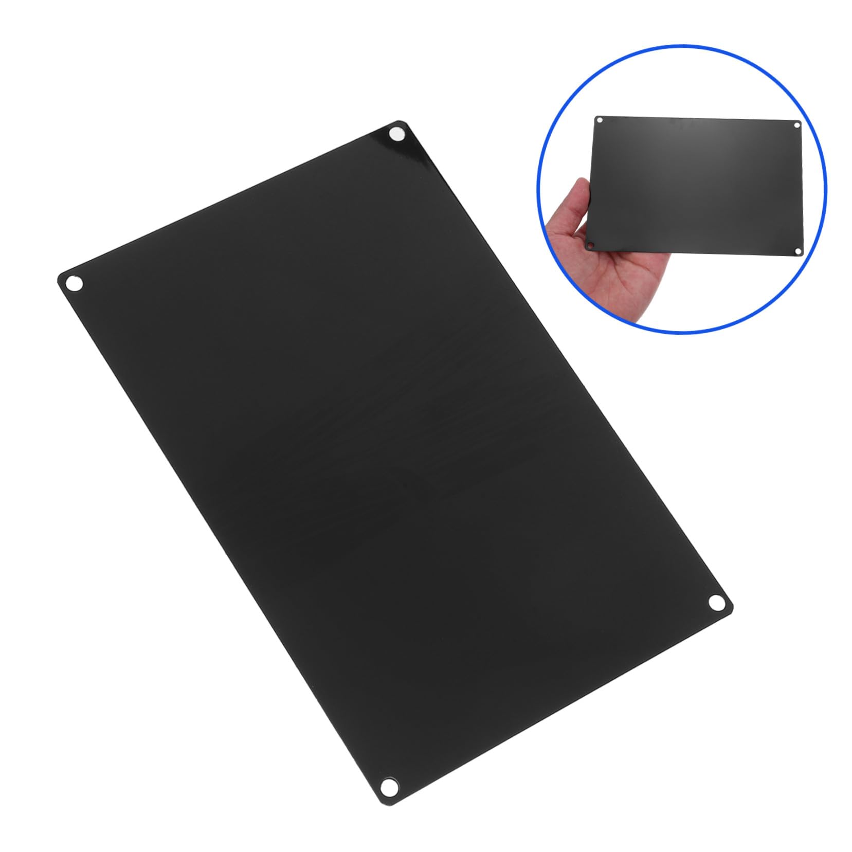 BESTYASH Plaque Métal en Alliage D'aluminium Noir 10 Pcs, Étiquettes Métalliques Rectangulaires Vierges 15x10cm pour Gravure Précise sur Équipement