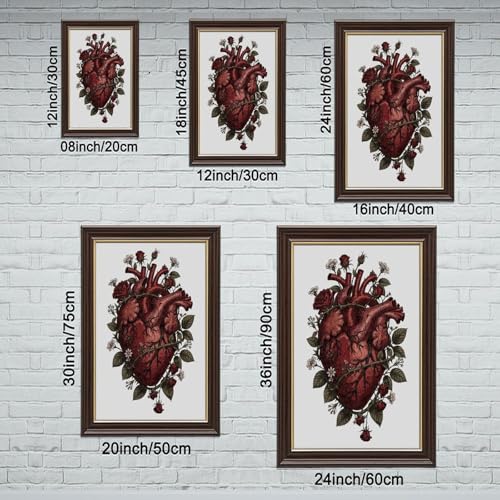 Poster cœur anatomique rose pour mur vide salon - 2