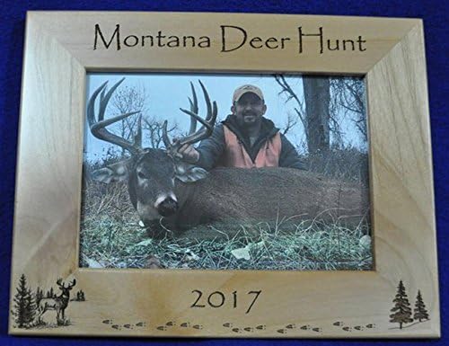Hunting Gift ~ Hunting Picture Frame ~ Deer Hunting Gifts ~ Custom Frames ~ Deer ~ Hunting Memories ~ Montana Hunting ~Deer Hunting ~ Hunting Frame ~ Hunting Gift ~ Gift For Hunter ~ Custom Engraved