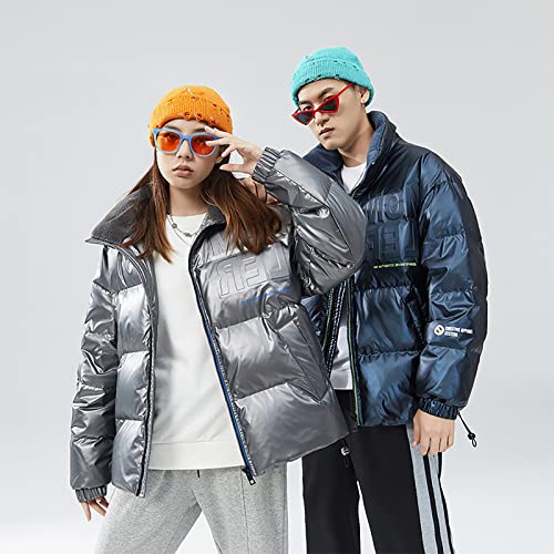 Jaqueta masculina acolchoada, aquecimento extra, design durável, casaco acolchoado quente para camin