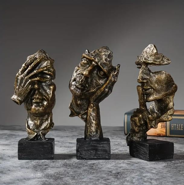 Set de 3 Figuras Abstractas de Pensador en Resina miniatura 6