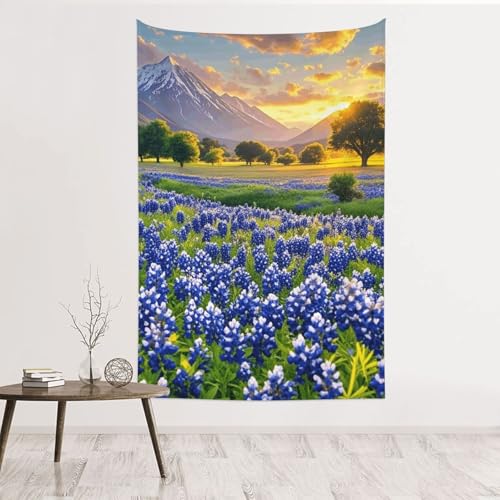 Tapisserie murale Texas Bluebonnets pour une decoration interieure sereine