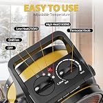 Outdoor Heater for Patio, 1500W Electirc Greenhouse Heater, Yellow - Image 2