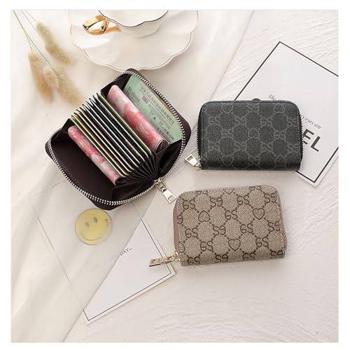 RFID Blocking Card Holder Wallet for Women Genuine Leather Slim Multi Pocket Travel Organizer ID Card Case4