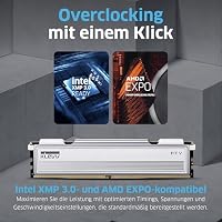 KLEVV FIT V 32GB (2X 16GB) DDR5 Gaming RAM 6000MT/s PC5-48000 Ungepuffert Non-ECC 1,35V CL30 Speicherkit – Ansicht 4