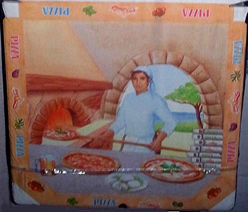 Gefen - Scatole per pizza con stampa colorata, per pizza, cartone per pizza, scatola per la conservazione della pizza (150 pezzi 33 x 33 x 3 cm)