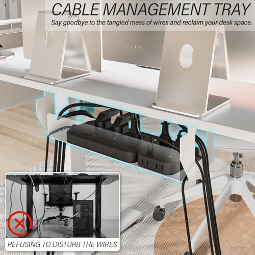 Image of Kingant Standing Desk, 40x24 Inch Electric Height Adjustable Computer Desk