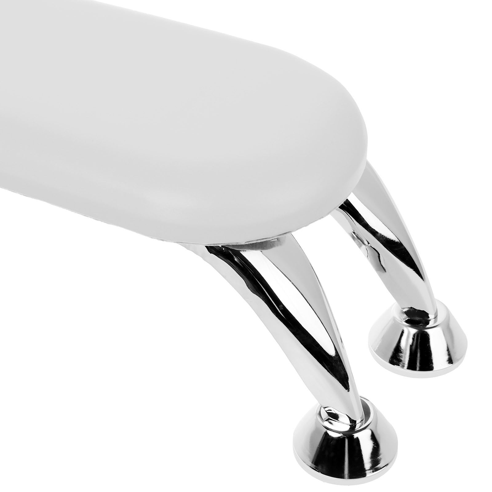 Reposamanos para Manicura Blanco de Pu y Hierro, Cojín Compacto y Portátil con Superficie Agradable para Salón de Uñas y Entrenamiento de Uñas