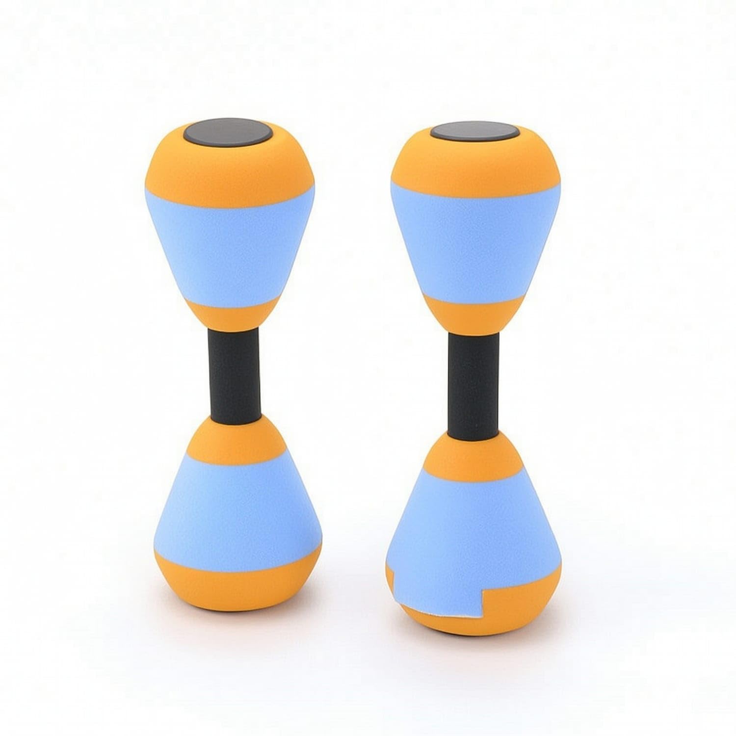 EVA Soft Water Dumbbells eco Friendly Pool Dumbbells High-Density Water Exercise Floats Ergonomic for Beginners, Swimmers, Kids, Swim Practice, Org Blue Clearance-image-46
