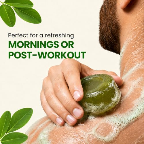 Image of Herbal Handmade Bathing Soap 100gm (1 Piece) | Neem Soap for Deep Cleansing | Removes Dirt & Impurities | No Mineral Oils | Suitable for All Skin Types