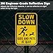 GicnKeuz Slow Down Kids and Pets at Play Sign, 18 x 12 Inches Slow Children at Play Sign for Streets & Neighborhoods, Engineer-Grade Reflective Aluminum, Rustproof & Fade-Resistant, Outdoor Use. (2 Pack)
