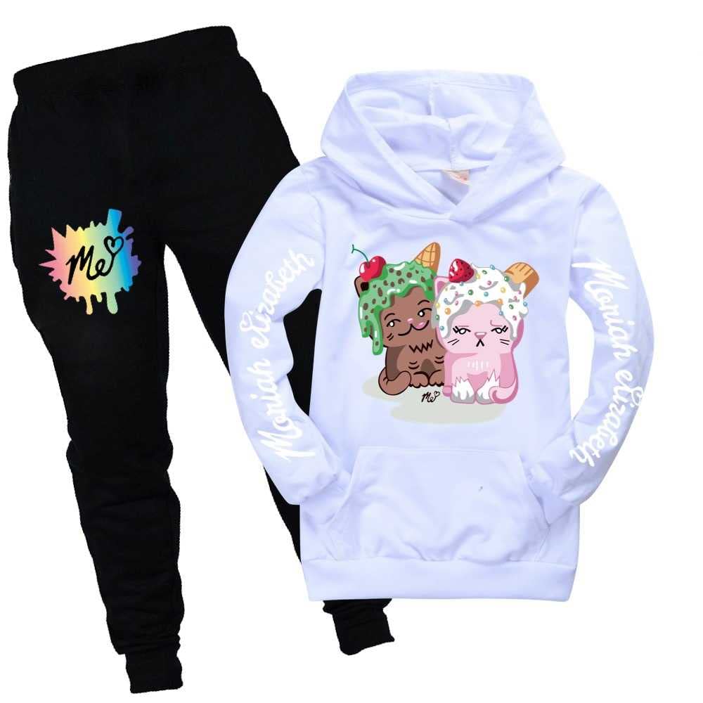 AMZUYIJ Boys Girls Moriah Elizabeth Merch Hoodie+Pants Set Kids Youtube Merch Tracksuit