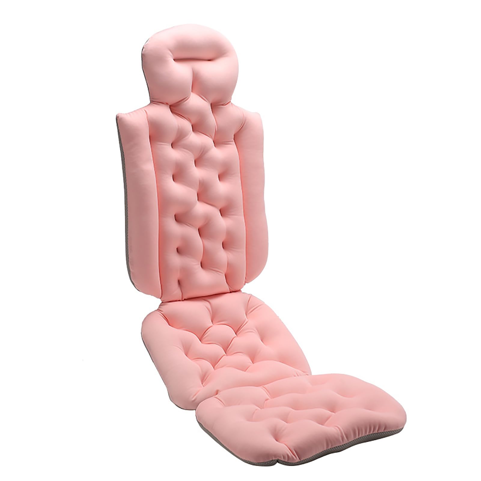 Poduszka do wanny na całe ciało, wygodna, amortyzowana, oddychająca wanna spa, szybkoschnąca poduszka do wanny spa na głowę, szyję, ramiona i plecy, różowa