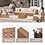 LAUSAINT HOME 7 Pieces Outdoor Patio Furniture, Outdoor Sectional Sofa Patio Furniture Sets Wicker Rattan Patio Conversation Sets with Cushion and Glass Table (Cream White)