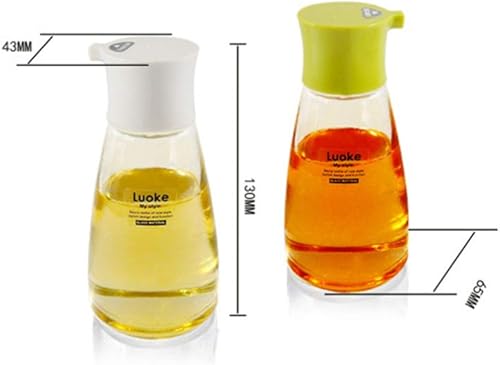 Miniatura 4 de DOITOOL Dispensador de salsa de soja de vidrio, contenedor de condimentos a prueba de fugas, botella de condimento, vinagre, salsa de soja,