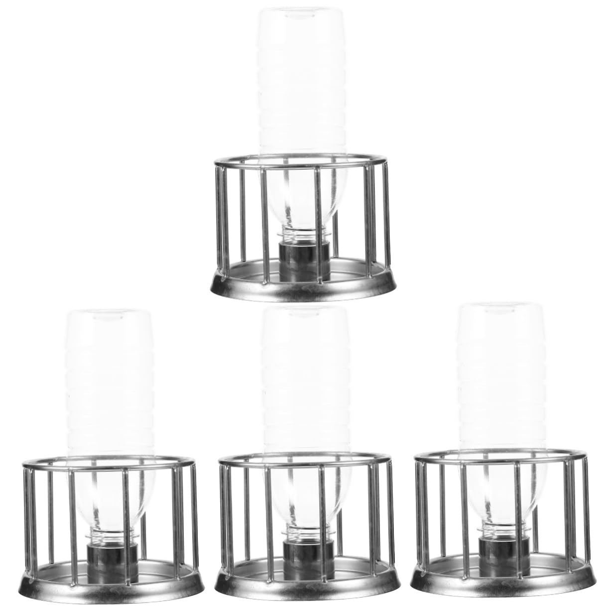 4piezas Mini Comedero De Agua para Reptiles Inoxidable Plato para Tortugas y Terrario para Pequeñas