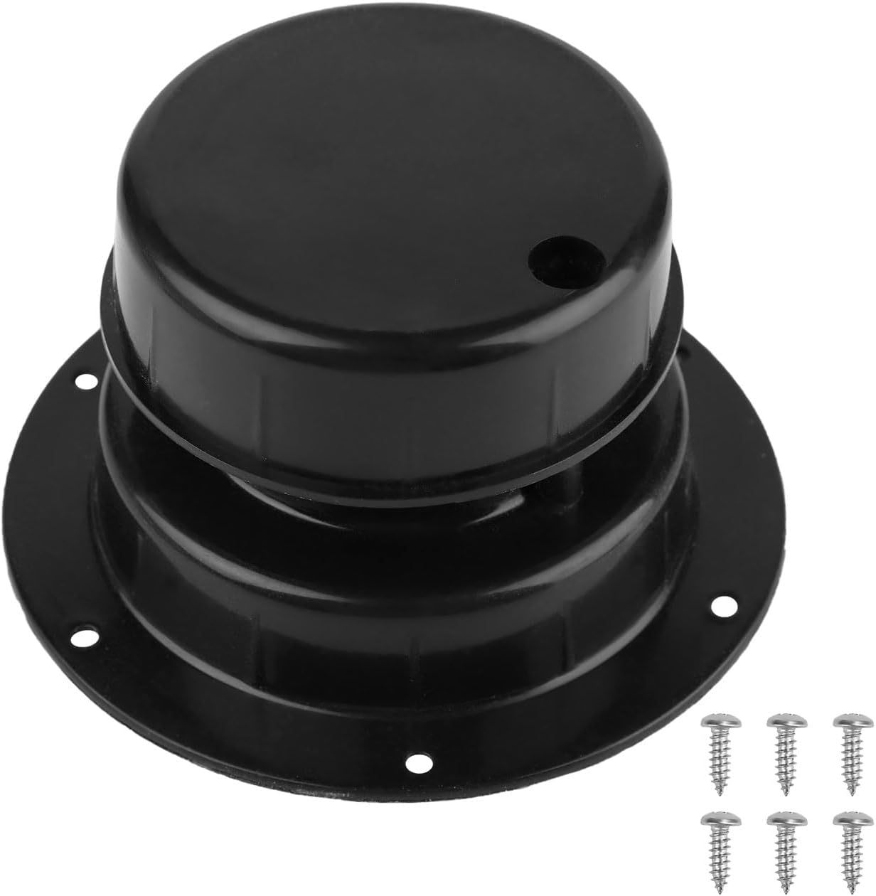 RV Roof Vent Cover, RV Plumbing Vent Cap Plastic RV Roof Vent Cover Replacement for RV Trailer Camper Motorhome RV Sewer Vent Cap Kit, Fits 1 to 2 3/8 Inch Pipe (Black)