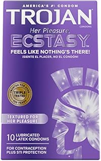 Trojan Her Pleasure Ecstasy UltraSmooth Lubricated Latex Condoms - 10ct, Pack of 5